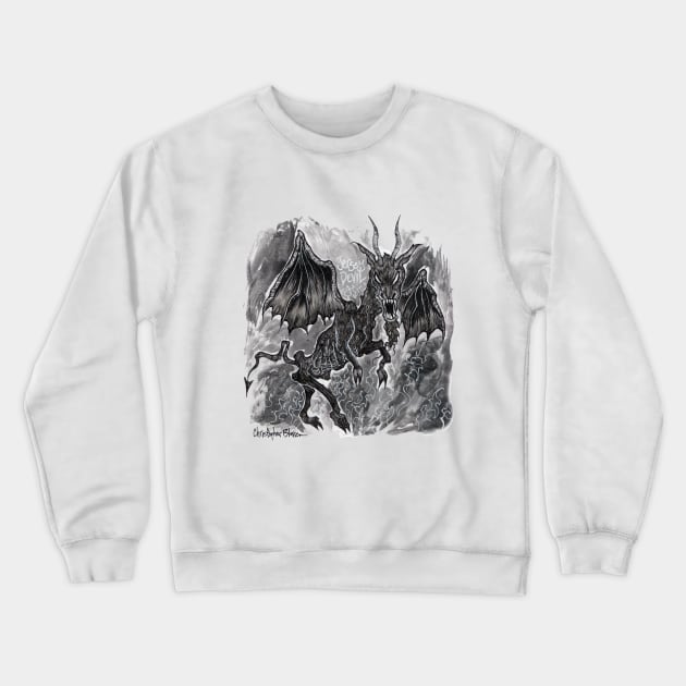 Jersey Devil Crewneck Sweatshirt by Christopher's Doodles